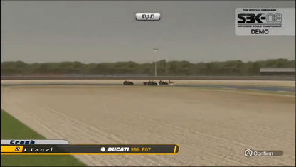 SBK: Superbike World Championship for Xbox 360 (X360) at Gamers INC, featuring authentic motorcycle racing action with licensed superbikes and tracks, realistic handling tuned for simulation-style play, and competitive season and quick-race modes that let you chase the podium in high-speed two‑wheel battles gameplay screenshot
