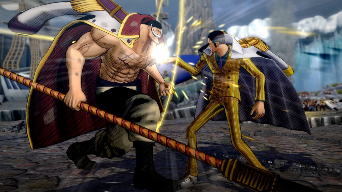 One Piece Burning Blood retro PlayStation 4 video game One Piece anime fighting game pirate battles action combat multiplayer console title PlayStation 4 release gameplay