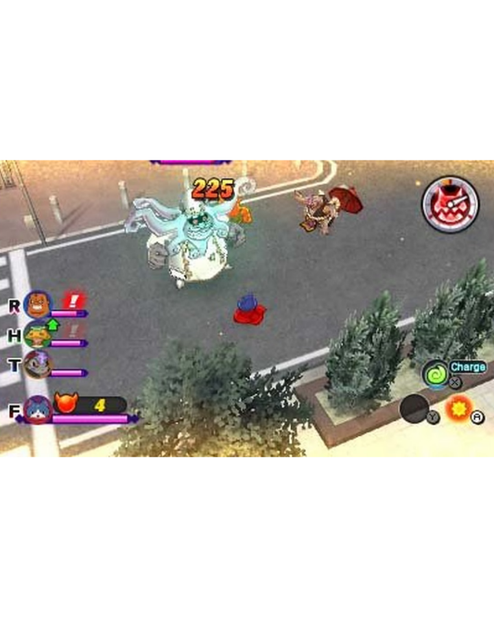 Yo-kai Watch 2 Psychic Specters Nintendo 3DS video game, PAL import edition, RPG adventure, monster collecting and battles, handheld console title gameplay screenshot