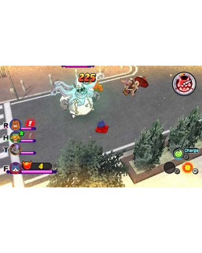 Yo-kai Watch 2 Psychic Specters Nintendo 3DS video game, PAL import edition, RPG adventure, monster collecting and battles, handheld console title gameplay screenshot