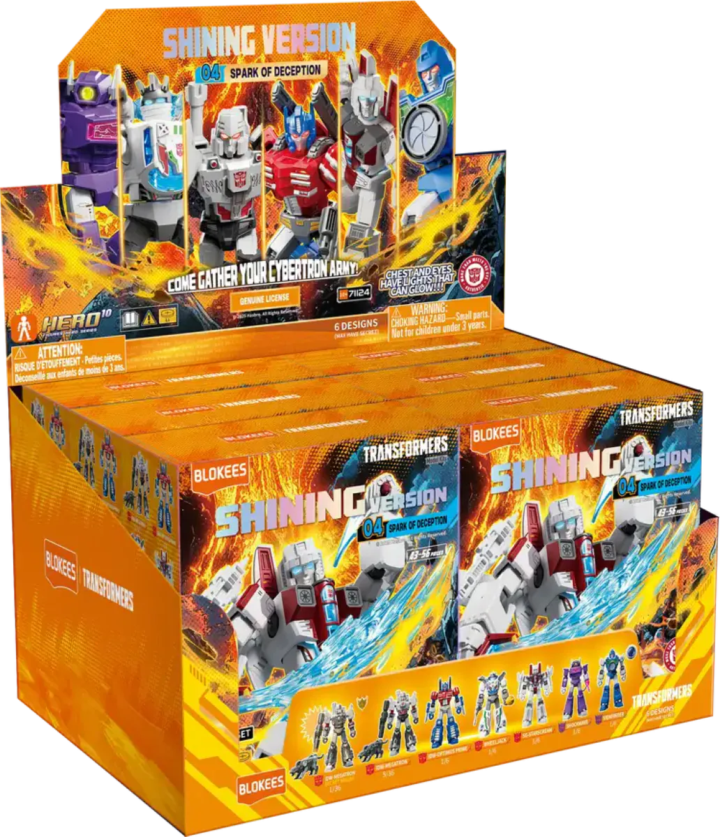 Blokees Transformers Shining Version 04 collectible mini action figure snap fit robot toy Autobot Decepticon character detailed poseable display piece for fans