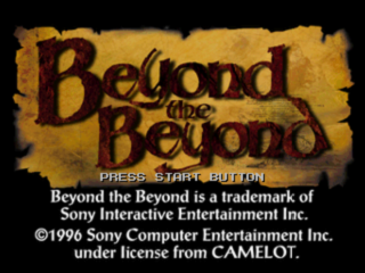 Beyond the Beyond retro fantasy role-playing RPG game for PlayStation 1 (PS1) title screen