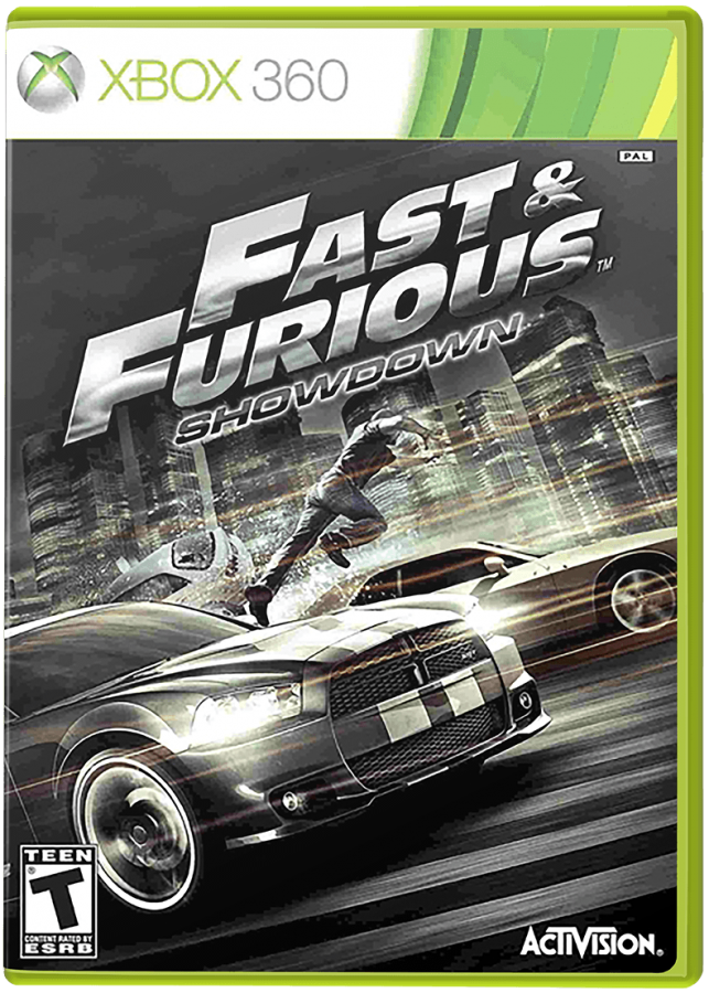 Fast and the Furious: Showdown cover art for Xbox 360 (X360) action racing video game