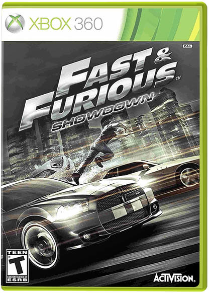 Fast and the Furious: Showdown cover art for Xbox 360 (X360) action racing video game