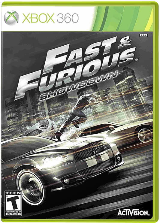 Fast and the Furious: Showdown cover art for Xbox 360 (X360) action racing video game