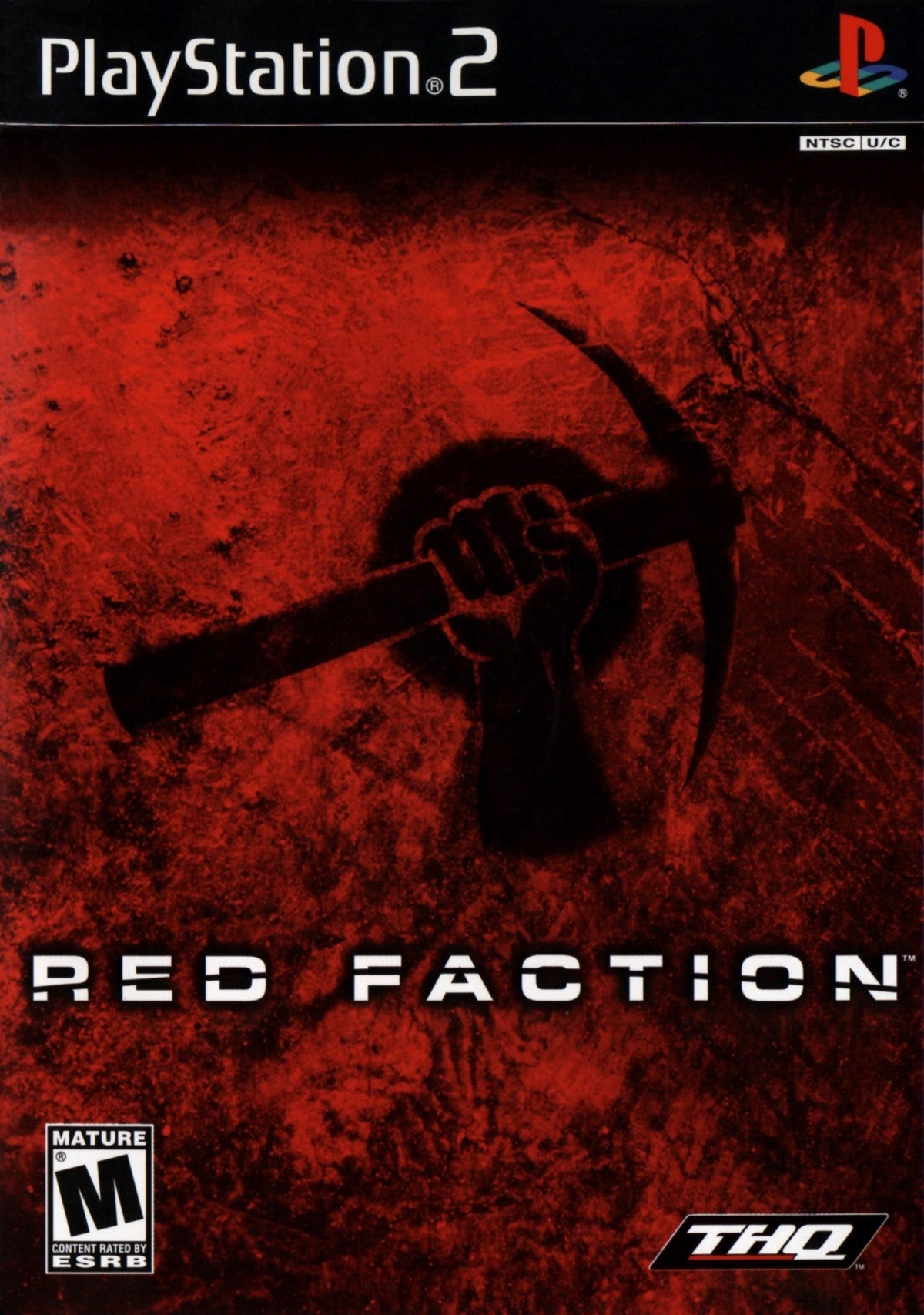 Red Faction PS2 Sony PlayStation 2 first person shooter sci fi action Mars rebellion Geo Mod destructible environments mining colony combat futuristic weapons Volition story campaign multiplayer retro gaming PlayStation 2 software video game title cover art