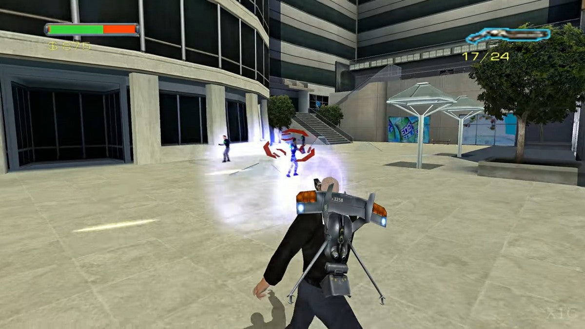 Minority Report Everybody Runs for GameCube featuring action adventure gameplay based on the sci fi film gameplay screenshot