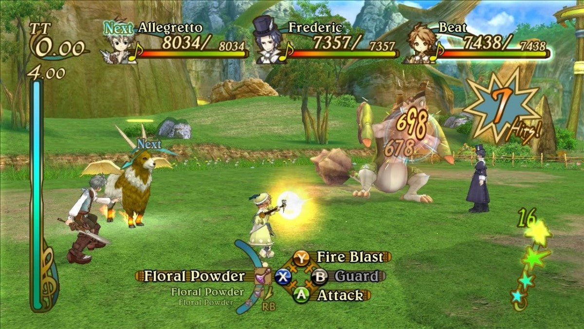 Eternal Sonata Xbox 360 JRPG featuring turn based and real time hybrid battle system anime art style emotional fantasy storyline inspired by composer Frédéric Chopin cinematic cutscenes and expansive role playing adventure by Namco Bandai gameplay 