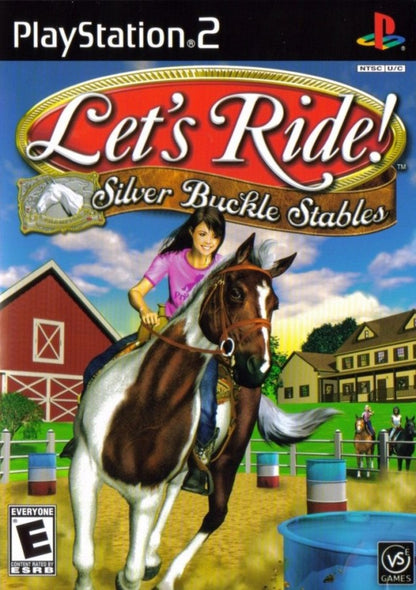 Let's Ride Silver Buckle Stables PS2 PlayStation 2 horse riding simulation game retro video game cover art