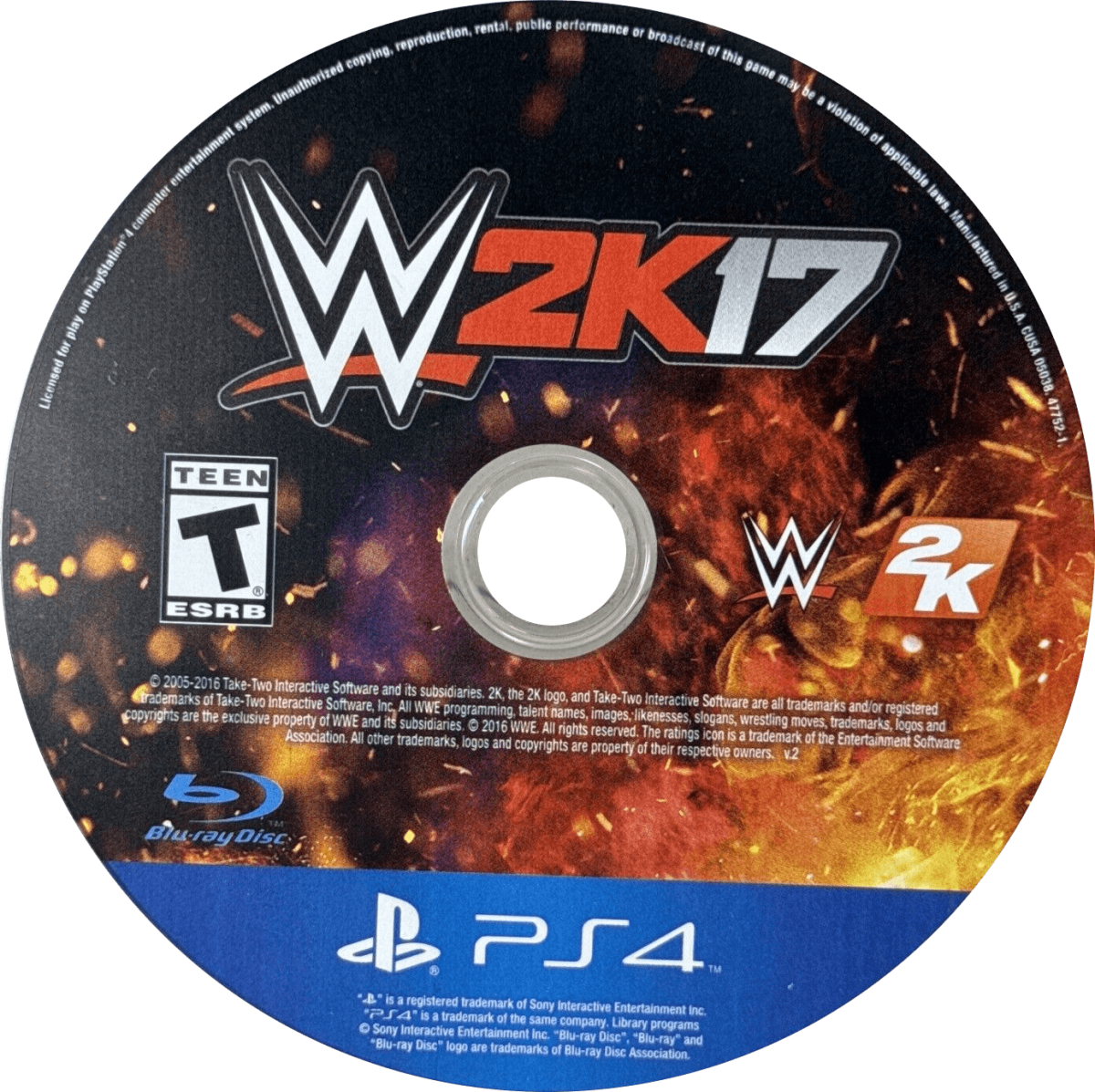 WWE 2K17 PlayStation 4 PS4 for retro video game enthusiasts featuring professional wrestling gameplay authentic WWE Superstars realistic ring combat career mode creation suite signature moves and competitive multiplayer matches and collectible gaming appeal disc  