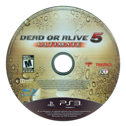 Dead or Alive 5 Ultimate PlayStation 3 fighting game with enhanced graphics expanded roster dynamic stages tag team battles and deep counter system for Sony PlayStation 3 console disc
