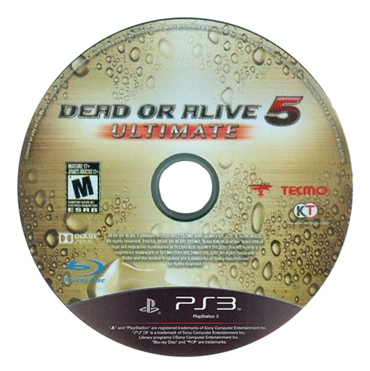 Dead or Alive 5 Ultimate PlayStation 3 fighting game with enhanced graphics expanded roster dynamic stages tag team battles and deep counter system for Sony PlayStation 3 console disc