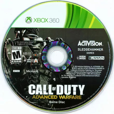 Call of Duty: Advanced Warfare [Day Zero Edition] disc for Xbox 360 (X360) first-person shooter video game