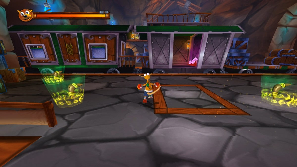 Kao the Kangaroo Round 2 for GameCube featuring colorful 3D platforming action and cartoon style adventure gameplay