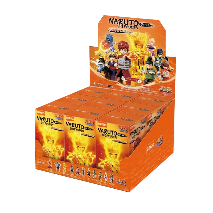 Blokees Naruto Shippuden Galaxy Version 03 Heart of a Ninja blind box collectible series inspired design featuring buildable anime ninja character figures aesthetic mystery box assortment iconic Shippuden themed designs emotional character moments detailed stylized mini models dynamic action poses and collectible display presentation