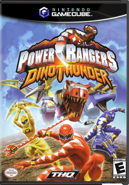 Power Rangers: Dino Thunder cover art for Nintendo GameCube (GC) action adventure video game