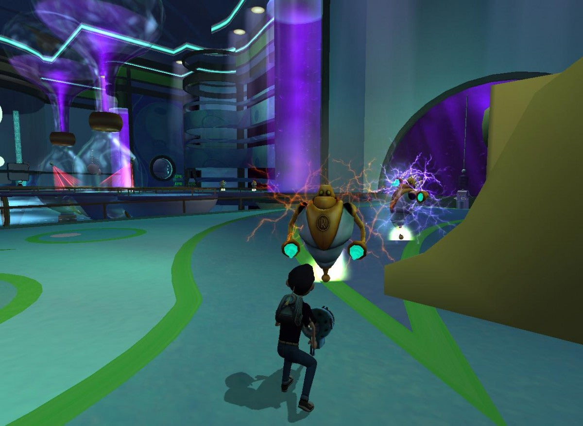 Meet the Robinsons Nintendo Wii for action adventure video game fans featuring time travel exploration futuristic environments inventive gadgets puzzle solving platforming challenges robotic enemies and Disney animated movie characters family friendly gameplay collectible gaming appeal gameplay