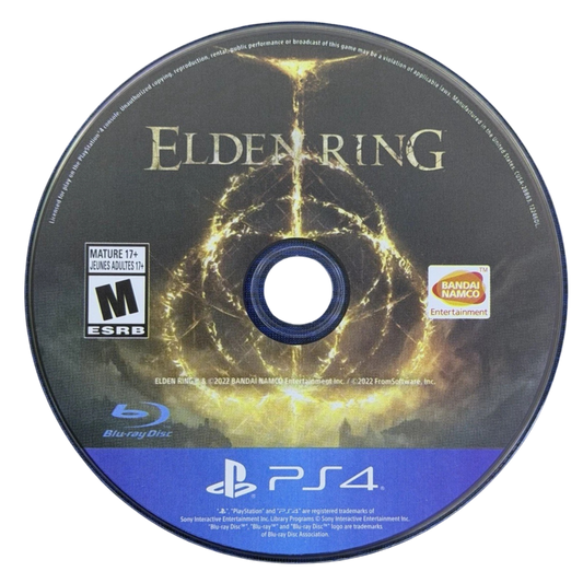 Elden Ring PS4 Sony PlayStation 4 open world action RPG FromSoftware Bandai Namco dark fantasy role playing game challenging combat boss battles exploration Soulslike gameplay massive open world Lands Between character build customization magic melee stealth PlayStation 4 software video game title disc