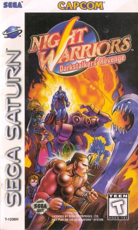 Night Warriors Darkstalkers' Revenge cover art for Sega Saturn (SS) video game