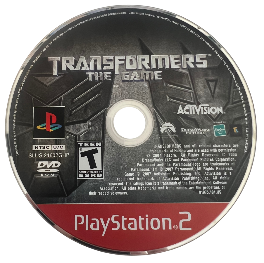 Transformers The Game Greatest Hits With Bonus Disc PlayStation 2 retro video game action adventure disc (2007)
