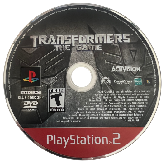 Transformers The Game Greatest Hits With Bonus Disc PlayStation 2 retro video game action adventure disc (2007)