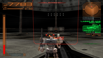 Retro Armored Core Silent Line PS2 inspired design featuring futuristic mech combat aesthetic vintage PlayStation 2 customizable armored robots dystopian warfare high speed tactical battles industrial sci fi atmosphere nostalgic FromSoftware action gameplay