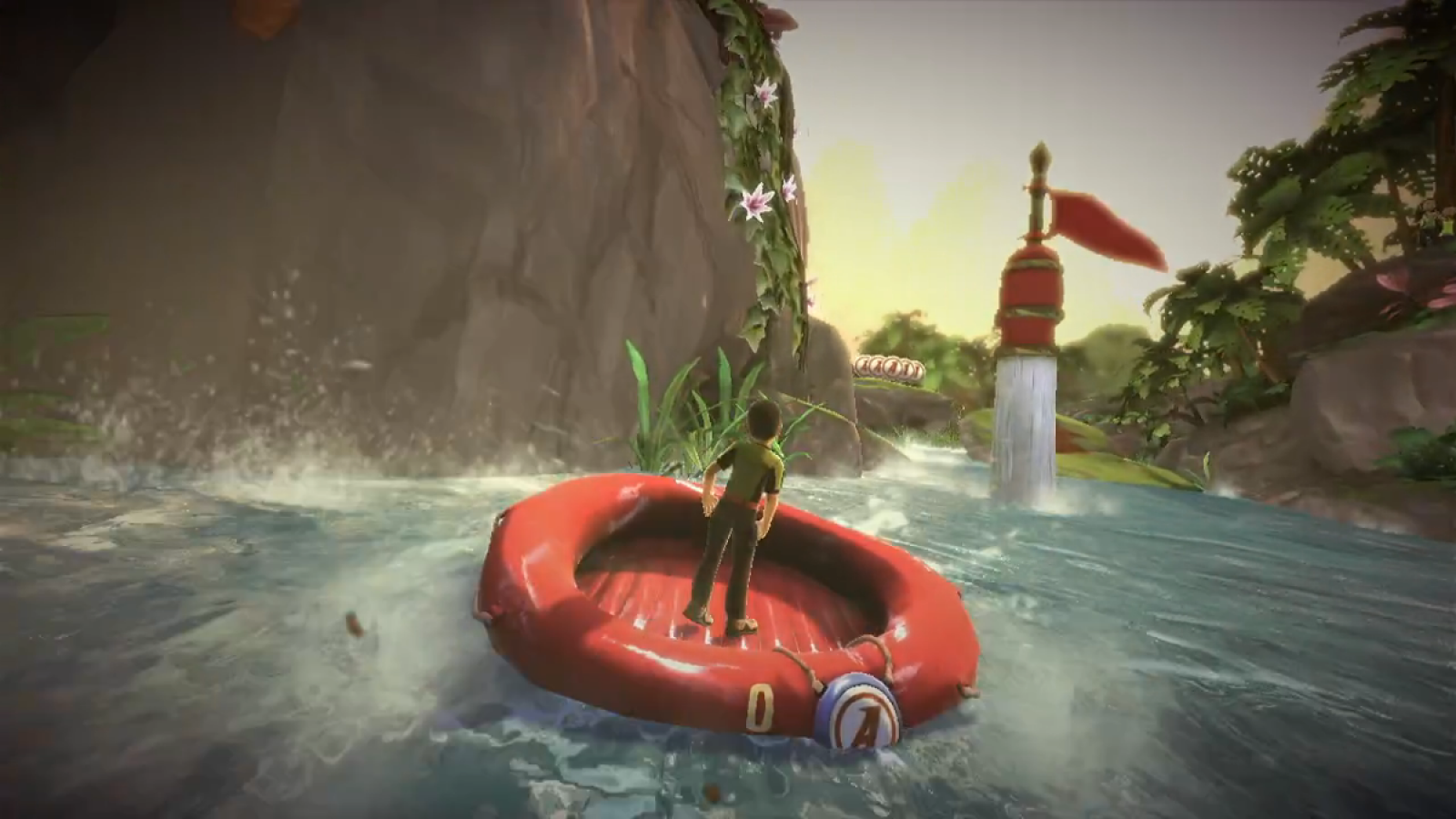 Kinect Adventures gameplay for Xbox 360 (X360) motion-controlled party adventure video game