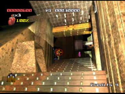 Judge Dredd retro sci-fi action shooter game for PlayStation 1 (PS1) gameplay