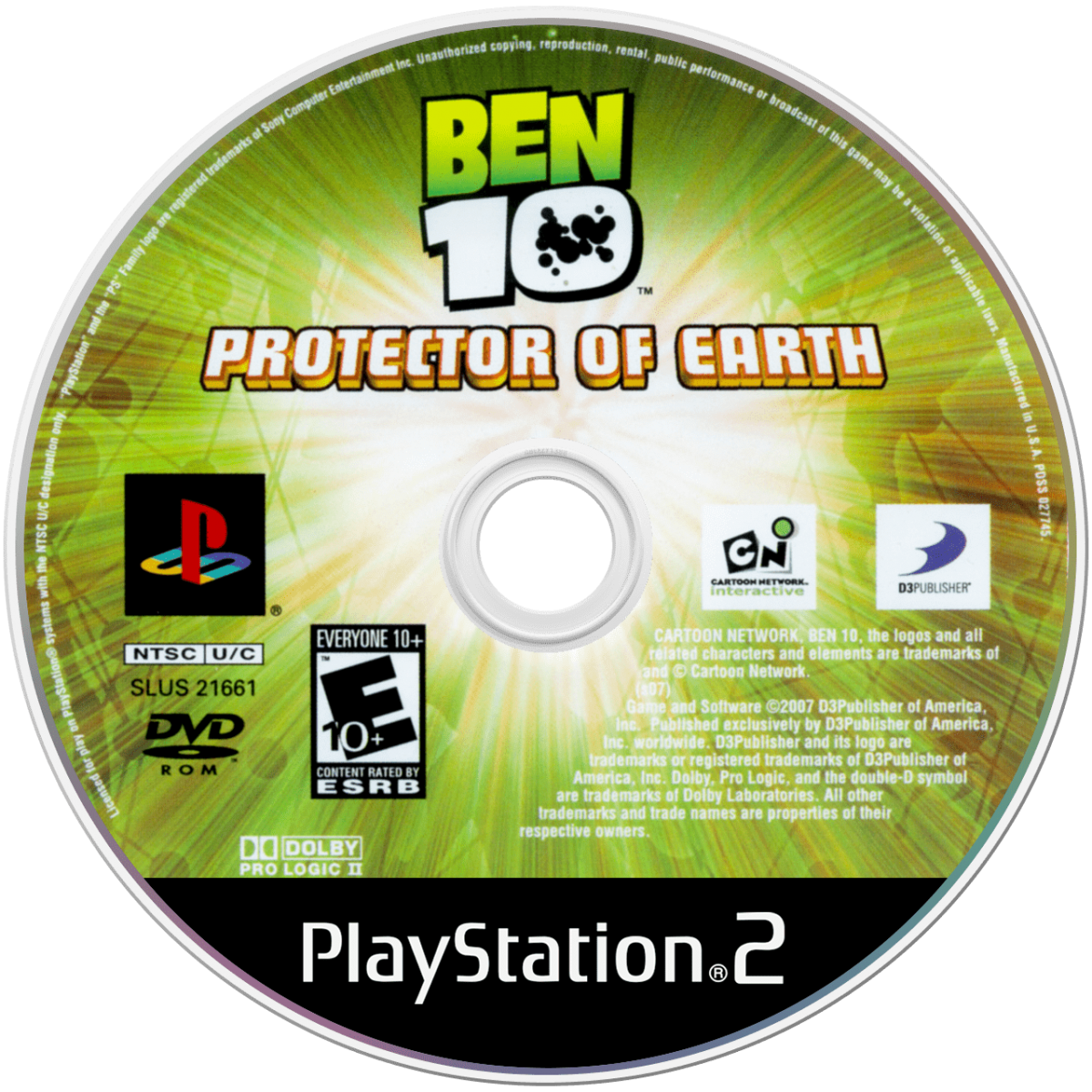 Ben 10: Protector of Earth for PlayStation 2 (PS2) featuring an action beat em up adventure where you transform into iconic aliens to fight enemies solve light puzzles and battle bosses; follow the animated series vibe with combo combat and co op friendly gameplay on PS2 disc