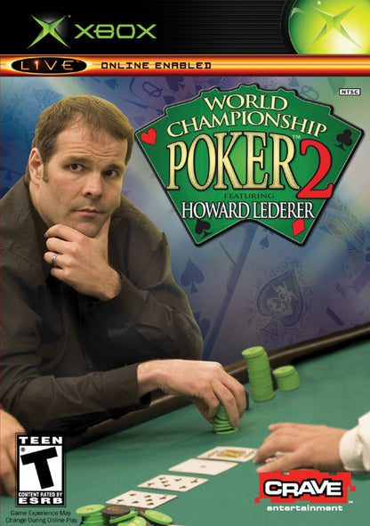 World Championship Poker 2 Featuring Howard Lederer Xbox card game featuring authentic Texas Hold’em and tournament modes customizable characters online multiplayer casino environments and realistic poker simulation gameplay cover