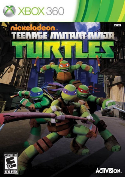 Teenage Mutant Ninja Turtles cover art for Xbox 360 (X360) action-adventure beat 'em up video game