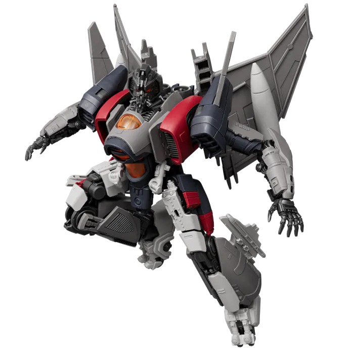 Blokees Transformers Classic Class 25 Blitzwing model kit inspired design featuring buildable transforming robot warrior aesthetic detailed mechanical construction iconic triple changer inspired design articulated components futuristic sci fi styling collectible display model and Transformers universe presentation