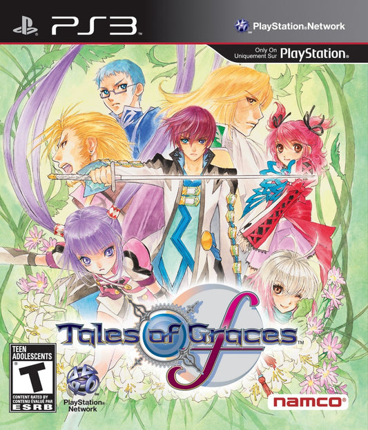 Tales of Graces F for PlayStation 3 (PS3) at Gamers INC, featuring a fast-paced "Style Shift" linear motion battle system and an emotional journey of friendship across the world of Ephinea in this definitive enhanced version of the beloved JRPG classic front cover