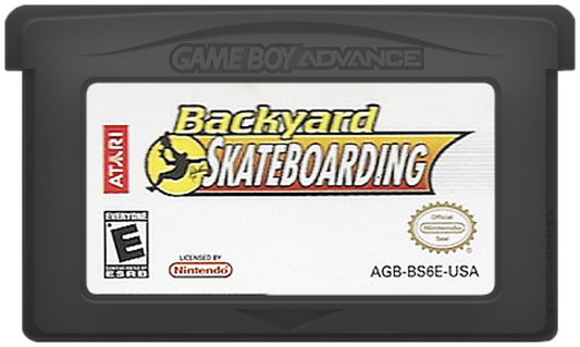 Backyard Skateboarding for Game Boy Advance with kid-friendly skateboarding action and trick-based gameplay cartridge