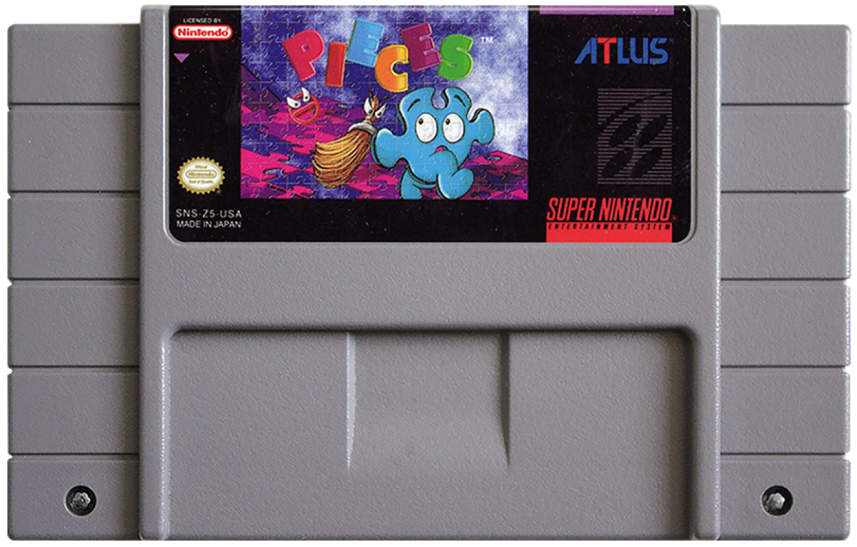 Pieces cartridge for Super Nintendo Entertainment System (SNES) retro video game