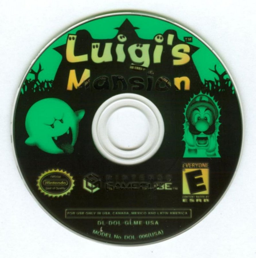 Luigi's Mansion disc for GameCube (GC) action-adventure horror video game