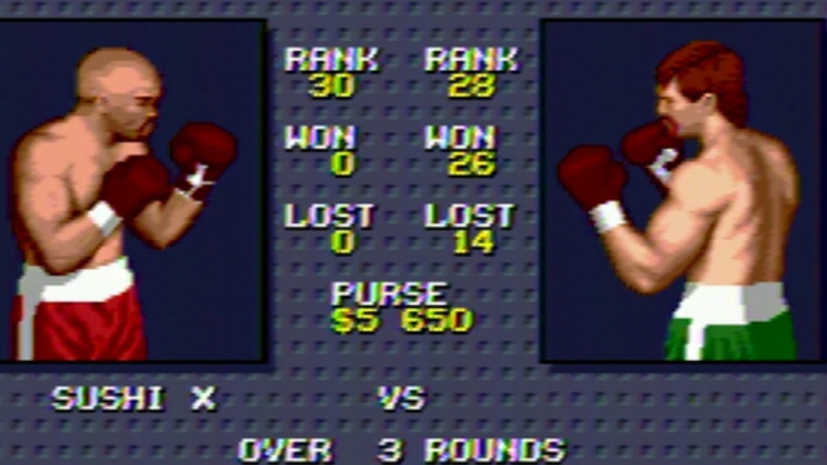 Evander Holyfields Real Deal Boxing Sega Genesis video game featuring classic boxing simulation gameplay real life heavyweight champion roster retro sports action and iconic 16 bit Sega console title gameplay