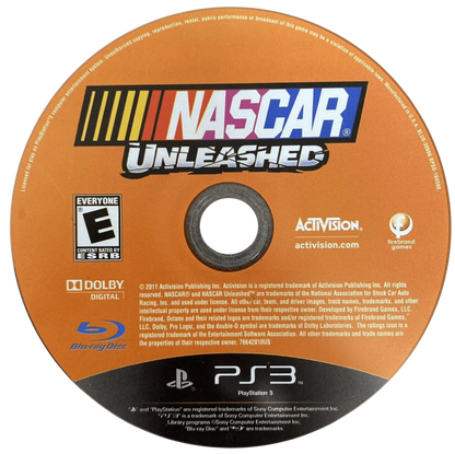NASCAR Unleashed disc for PlayStation 3 (PS3) video game