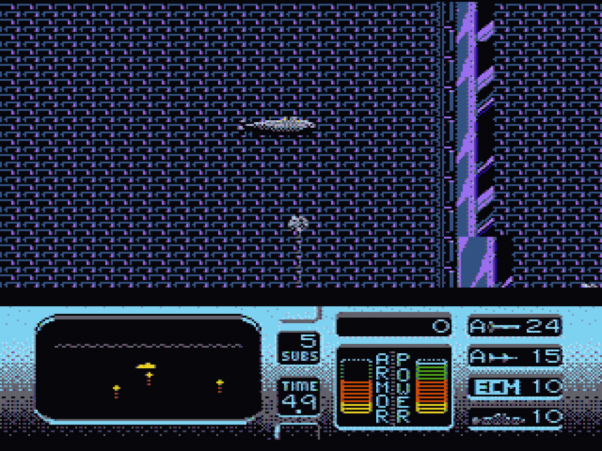 Hunt for Red October Nintendo Entertainment System NES video game featuring submarine action gameplay naval combat underwater missions strategic navigation torpedo attacks enemy submarines stealth operations ocean environments and classic 8 bit Nintendo gameplay retro video game collection collectible gaming appeal gameplay