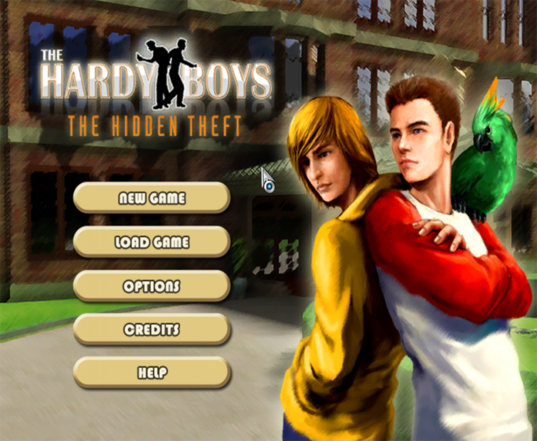The Hardy Boys: The Hidden Theft – Nintendo Wii (Wii) mystery adventure point-and-click detective video game title screen