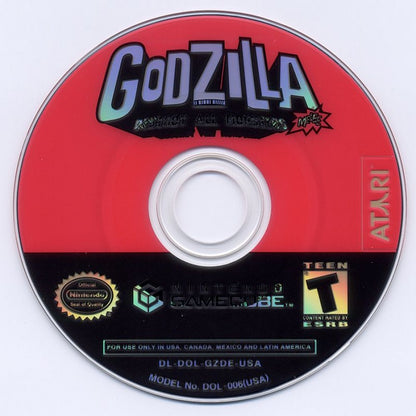 Godzilla: Destroy All Monsters Melee disc for GameCube (GC) fighting action video game