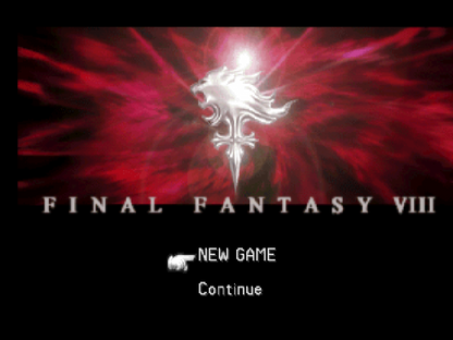 Final Fantasy VII home screen for PlayStation 1 (PS1) retro video game