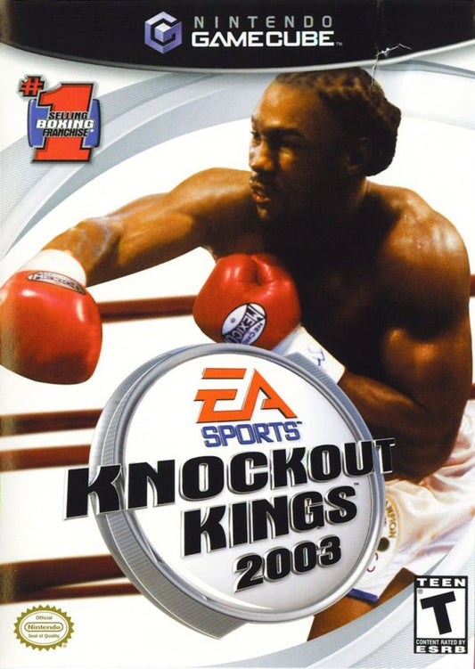 Knockout Kings 2003 GameCube boxing sports video game EA Sports boxing simulation professional fighters career mode championship bouts realistic punches training mode retro Nintendo GameCube game disc classic sports title boxing gameplay ring combat arcade simulation front cover 