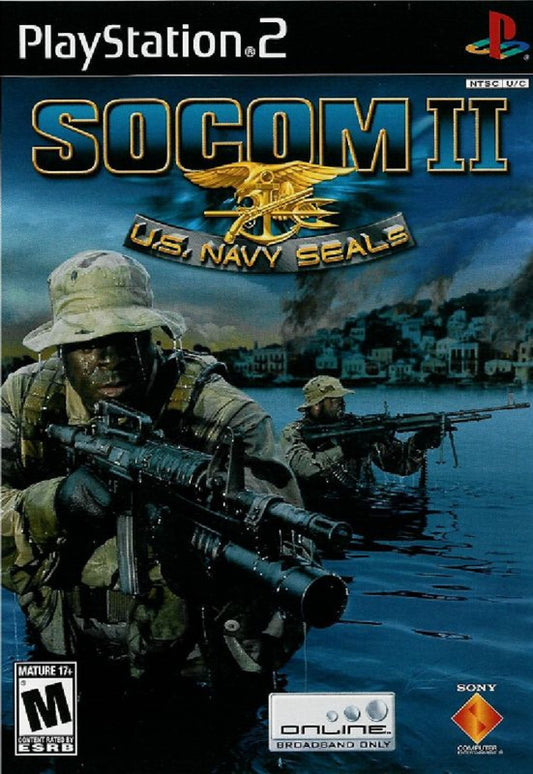 SOCOM II: U.S. Navy Seals – PlayStation 2 (PS2) video game cover image, tactical shooter.