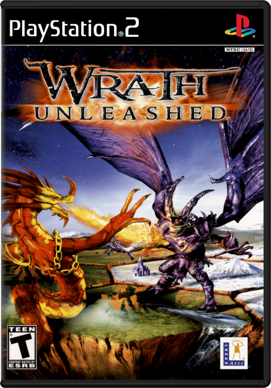 Wrath Unleashed PlayStation 2 PS2 retro video game strategy fighting cover art (2004) 
