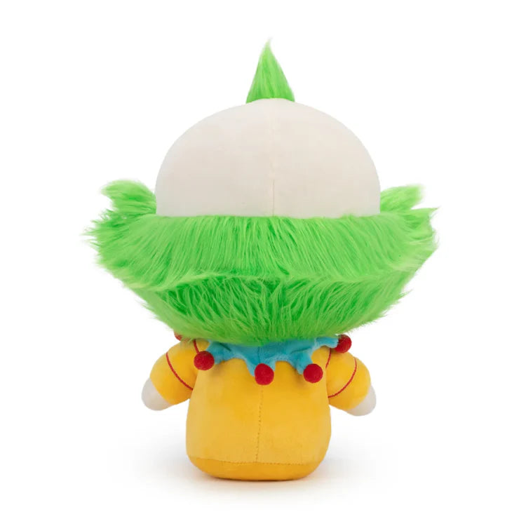 Killer Klowns Shorty 9 inch plush toy featuring detailed horror character design soft stuffed collectible movie merchandise and display plush for fans of cult classic Killer Klowns back view 