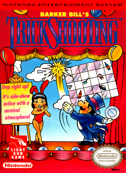 Barker Bill's Trick Shooting cover art for Nintendo Entertainment System (NES) video game