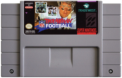 Troy Aikman NFL Football cartridge for Super Nintendo Entertainment System SNES retro video game