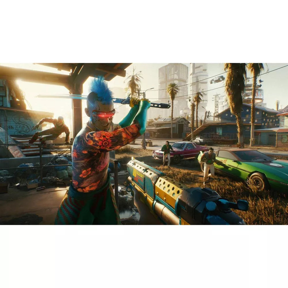 Cyberpunk 2077 – Xbox One (XONE) gameplay for open-world action RPG set in a dystopian sci-fi future
