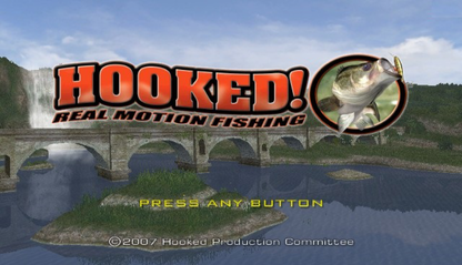 Hooked! Real Motion Fishing – Nintendo Wii (Wii) fishing simulation sports title screen for video game